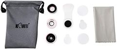 Kiwifotos 3in1 Akıllı Telefonlar İçin Geniş Açı & Makro & Balıkgözü Lens (Pembe)