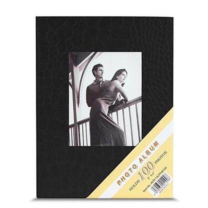 ACR 10x15cm Pencereli Deri Albüm 100'lük (Siyah)
