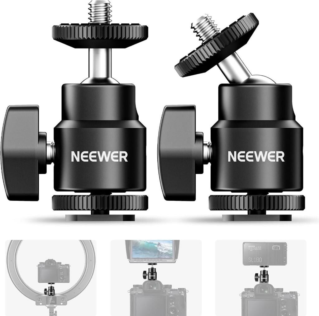 Neewer ST-17 1/4'' Kamera Hot Shoe Adaptör Seti (2'li Paket)