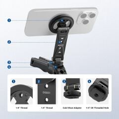 Neewer DS031 Profesyonel Manyetik Telefon Tripod Bağlantı Aparatı