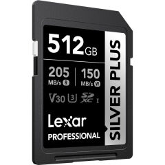 Lexar 512GB Silver Plus 205MB/s SDXC Hafıza Kartı