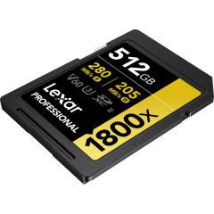 Lexar 512GB Gold 1800x V60 UHS-II SDXC Hafıza Kartı