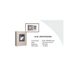 ACR 13x18cm Pencereli Koton Desenli Albüm 100'lük (Kahverengi)