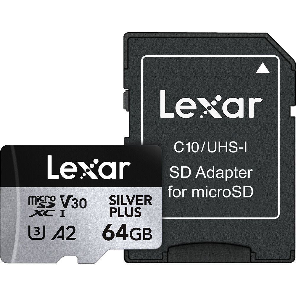 Lexar 64GB Silver Plus 205MB/s microSDXC Hafıza Kartı