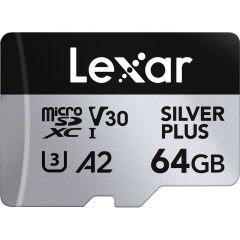 Lexar 64GB Silver Plus 205MB/s microSDXC Hafıza Kartı