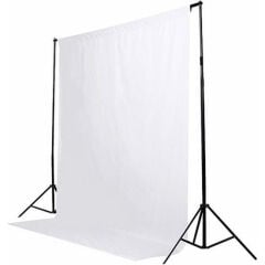 GDX 3x3 Metre Beyaz Kumaş Fon Perde Yıkanabilir (Stand Hariç)