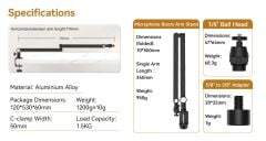 Ulanzi TM01 Boom Arm Mikrofon Masa Standı