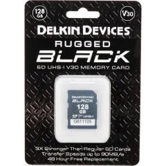 Delkin Devices 128GB Black 90MB/s V30 SDXC Hafıza Kartı