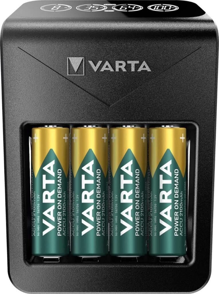 Varta LCD Plug Charger+ & 4x 2100mAh Şarjlı Pil