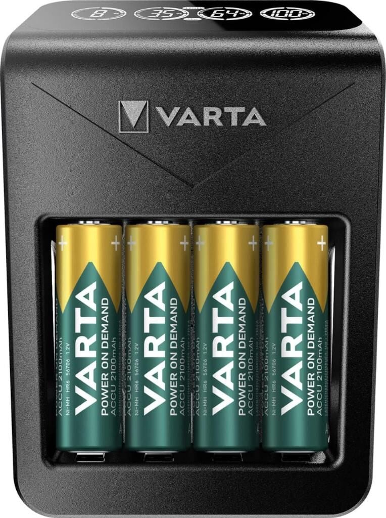 Varta LCD Plug Charger+ & 4x 2100mAh Şarjlı Pil