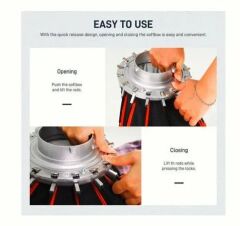 GVM 90cm Kolay Kurulum Gridli Parabolik Softbox