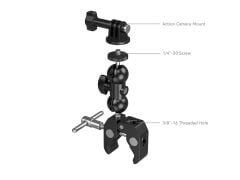 SmallRig 4373 Telefon Tutuculu ve Aksiyon Kamera Uyumlu Magic Arm