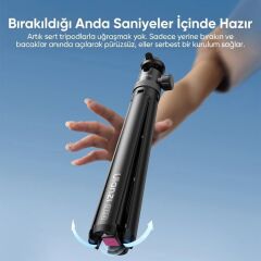 Ulanzi TT24 CKA 146cm Selfie Stick Tripod Kamera ve Telefon Uyumlu