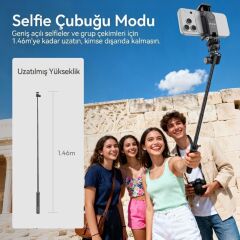 Ulanzi TT24 CKA 146cm Selfie Stick Tripod Kamera ve Telefon Uyumlu