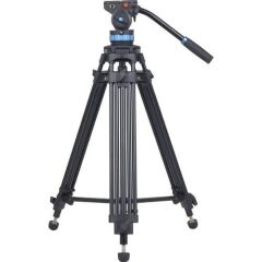 Sirui SH-15 60 mm Akışkan (Fluid) Kafa Alüminyum Video Tripod Kit – 8–12 kg Taşıma Kapasitesi