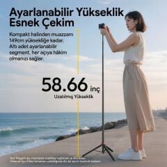Ulanzi MT-44 149cm 2si 1 Arada Hızlı Açılır Selfie Çubuğu Tripod Telefon Kamera Uyumlu