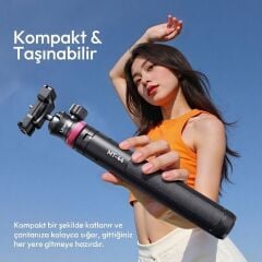 Ulanzi MT-44 149cm 2si 1 Arada Hızlı Açılır Selfie Çubuğu Tripod Telefon Kamera Uyumlu