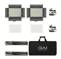 GVM 880RS 60W RGB LED Panel 2'li Işık Seti (Ayaklı&Çantalı)