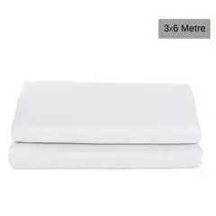 GDX 3x6 Metre Beyaz Kumaş Fon Perde Yıkanabilir (Stand Hariç)