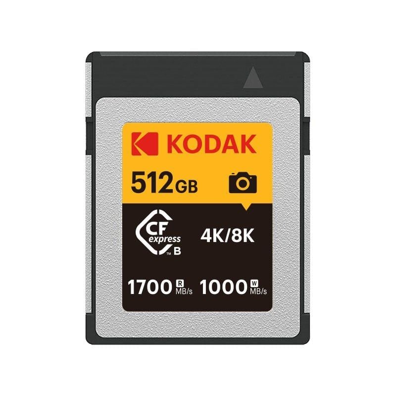 Kodak 512GB CFExpress Type B 2.0 Hafıza Kartı (1700MB/s - 1000MB/s)