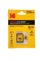 Kodak 256GB UHS-I U3/V30/A1 Yellow MicroSD + Adaptör