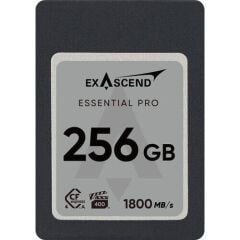 Exascend Essential PRO 256GB CF Express 4.0 Type A YENİ - VPG400-certified - up to 1,800 MB/s read and 1,650 MB/s write