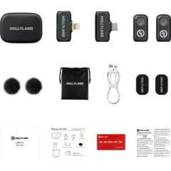 Hollyland LARK A1 Combo 2 Kişilik Kablosuz Mikrofon Sistemi