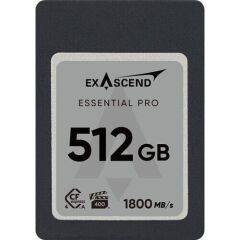 Exascend Essential PRO 512GB CF Express 4.0 Type A YENİ - VPG400-certified - up to 1,800 MB/s read and 1,650 MB/s write