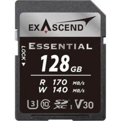 Exascend Essential 128 GB V30 UHS I SD 170Mb/S Read - 140Mb/S Write