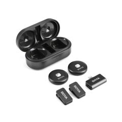 Boya Omic-D Wireless İkili Yaka Mikrofonu Lightning (Siyah)