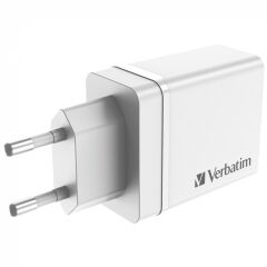 Verbatim 30W 4 Bağlantı Noktalı USB Duvar Şarj Cihazı - Beyaz
