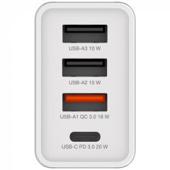 Verbatim 30W 4 Bağlantı Noktalı USB Duvar Şarj Cihazı - Beyaz