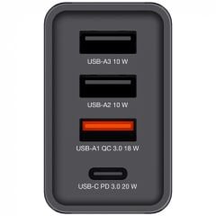 Verbatim 30W 4 Bağlantı Noktalı USB Duvar Şarj Cihazı - Siyah