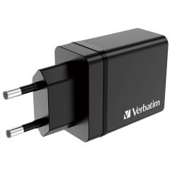 Verbatim 30W 4 Bağlantı Noktalı USB Duvar Şarj Cihazı - Siyah