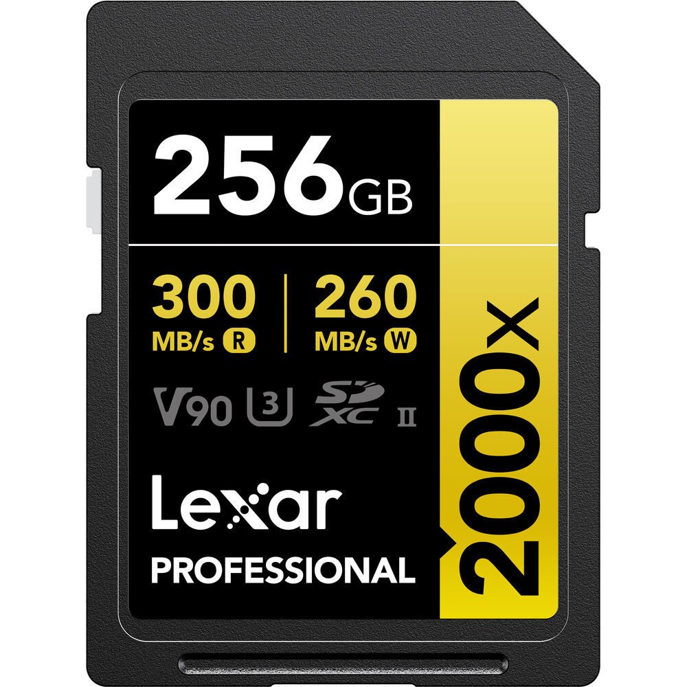 Lexar 256GB Gold 2000x V90 UHS-II SDXC Hafıza Kartı