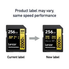 Lexar 256GB Gold 2000x V90 UHS-II SDXC Hafıza Kartı