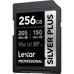 Lexar 256GB Silver Plus 205MB/s SDXC Hafıza Kartı