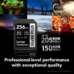 Lexar 256GB Silver Plus 255MB/s SDXC Hafıza Kartı