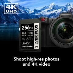 Lexar 256GB Silver Plus 255MB/s SDXC Hafıza Kartı