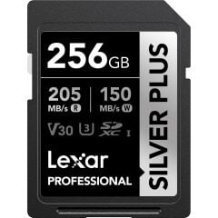 Lexar 256GB Silver Plus 205MB/s SDXC Hafıza Kartı