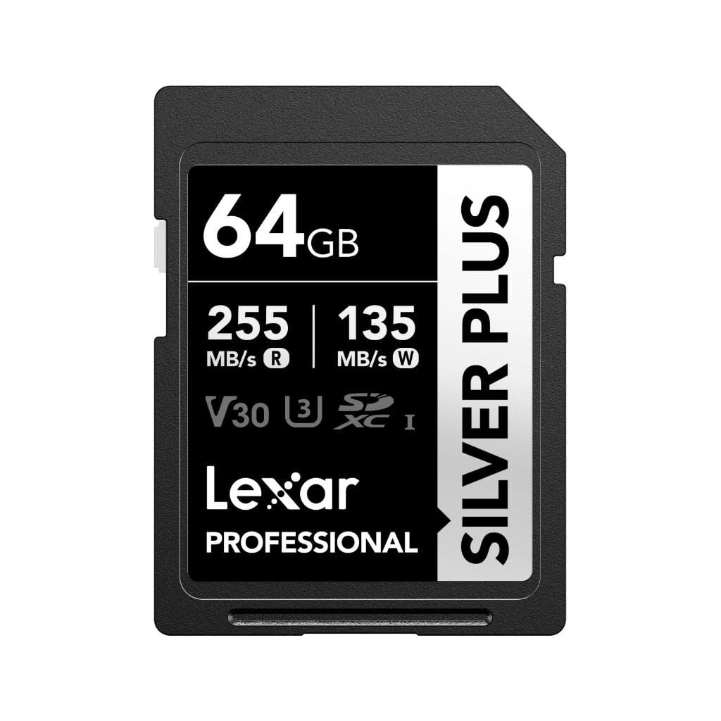 Lexar 64GB Silver Plus 255MB/s SDXC Kart