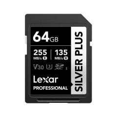 Lexar 64GB Silver Plus 255MB/s SDXC Kart