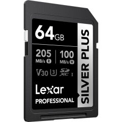 Lexar 64GB Silver Plus 205MB/s SDXC Hafıza Kartı