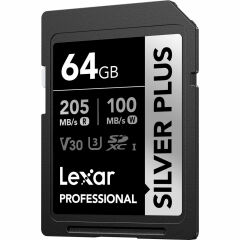 Lexar 64GB Silver Plus 205MB/s SDXC Hafıza Kartı