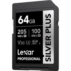Lexar 64GB Silver Plus 205MB/s SDXC Hafıza Kartı
