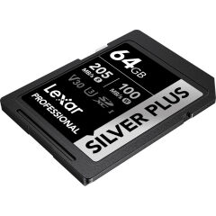 Lexar 64GB Silver Plus 205MB/s SDXC Hafıza Kartı