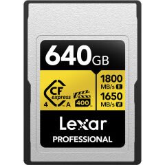 Lexar 640GB Gold 1800MB/s CFexpress 4.0 Type-A Hafıza Kartı