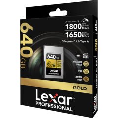 Lexar 640GB Gold 1800MB/s CFexpress 4.0 Type-A Hafıza Kartı