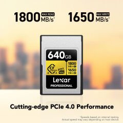 Lexar 640GB Gold 1800MB/s CFexpress 4.0 Type-A Hafıza Kartı