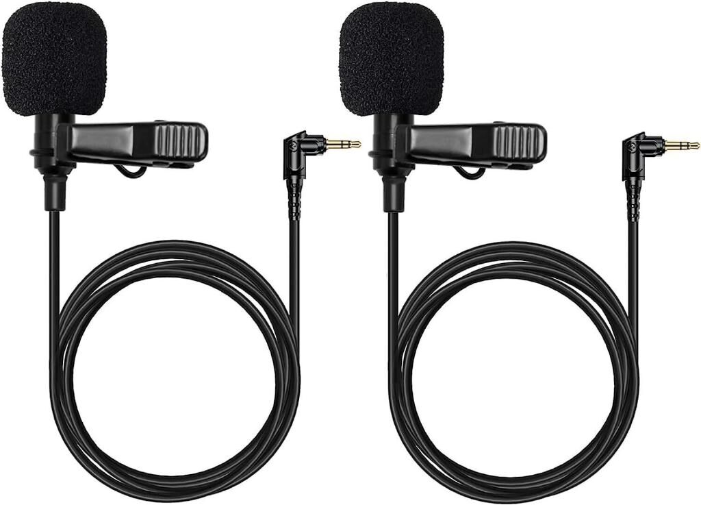 Hollyland HL-OLM02 Omnidirectional Lavalier Microphone Set (2-Pack, Black)